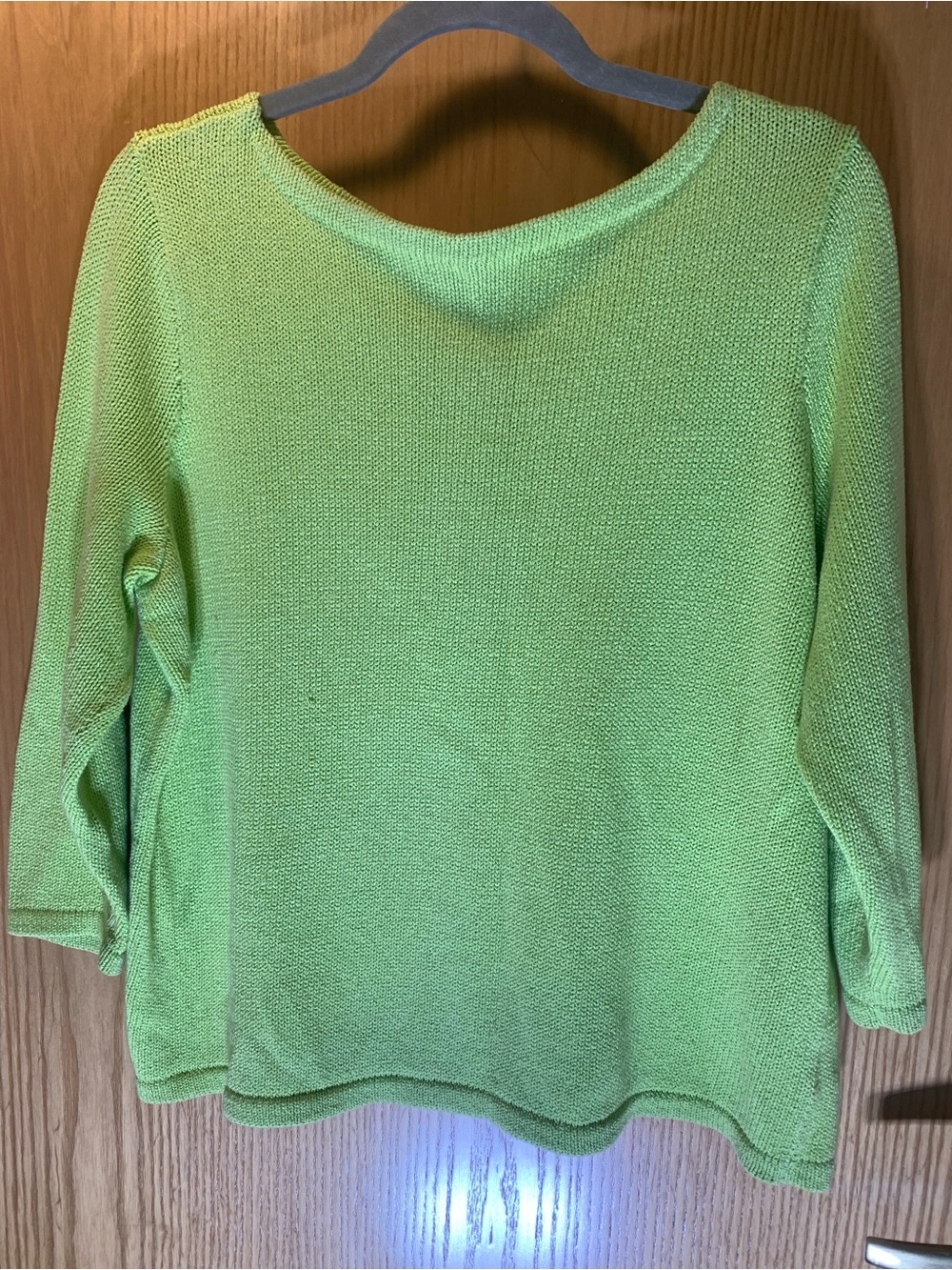 Ralph Lauren Lime Green Boatneck Cotton Sweater -Size 1X